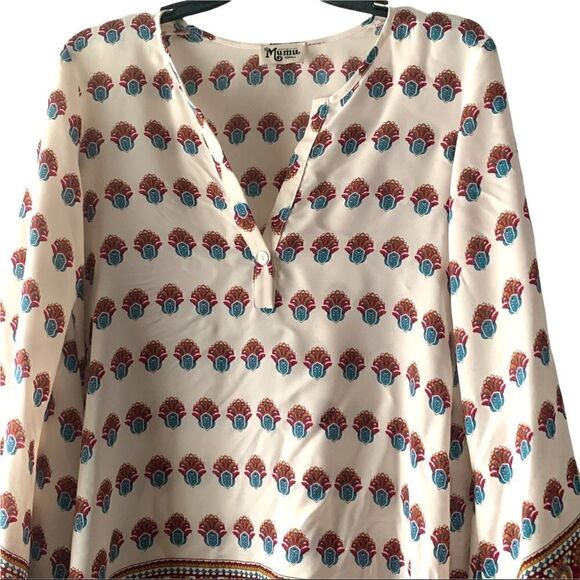 Show Me Your MuMu Jamie Tunic Top Blouse Mini Dress BoHo Hippie Festival Small - Picture 8 of 9